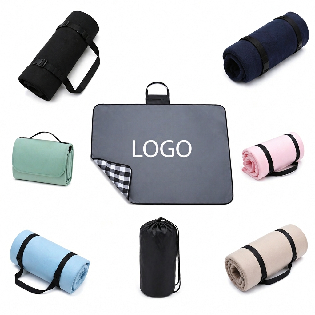 Large Water-Resistant Outdoor Blanket with Portable Carrying Straps