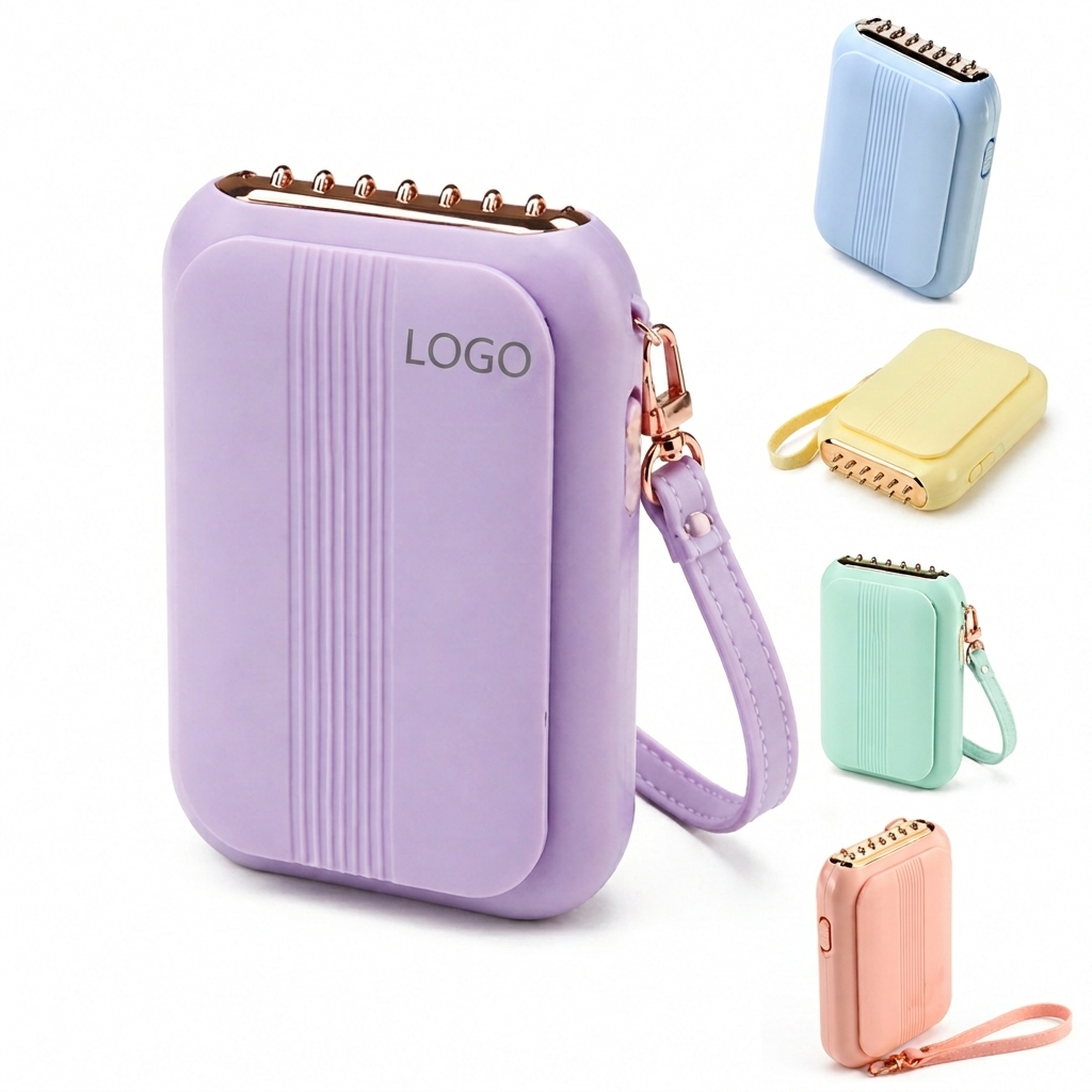 Wearable Personal Pouch Fan with Integrated Clip and Detachable Strap