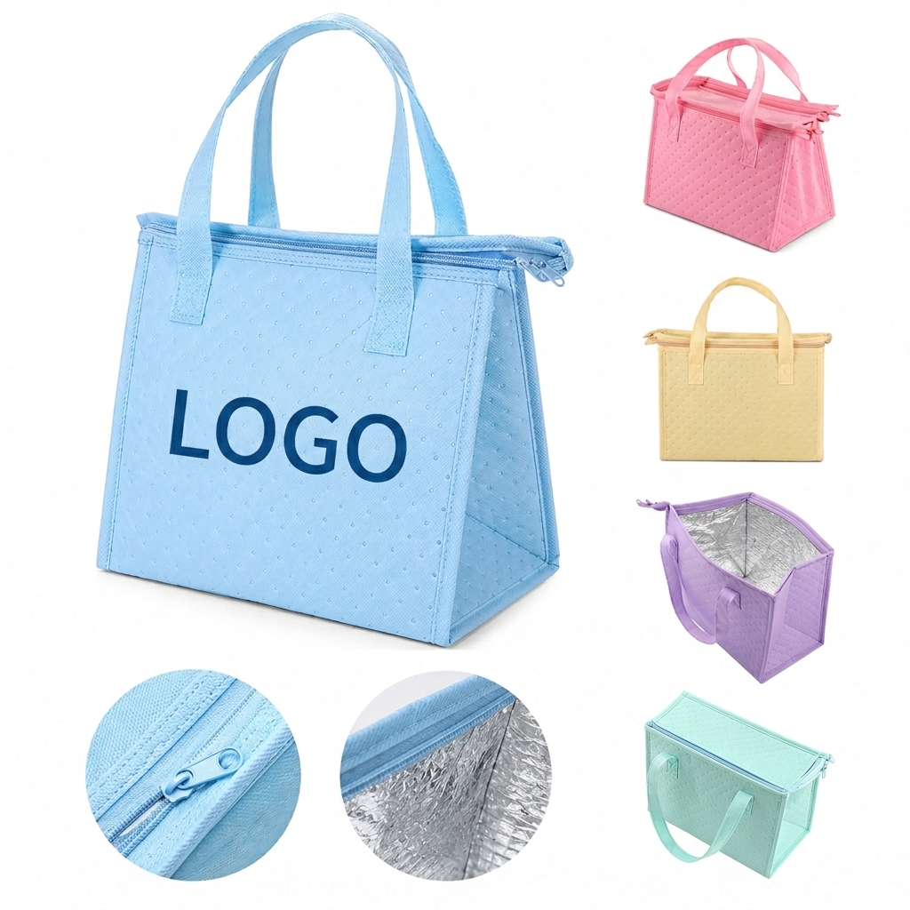 Portable Thermal Insulated Lunch Tote with Reinforced Handles