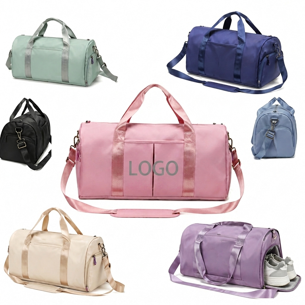 Multi-Functional Water-Resistant Oxford Duffel with Dedicated Shoe Storage