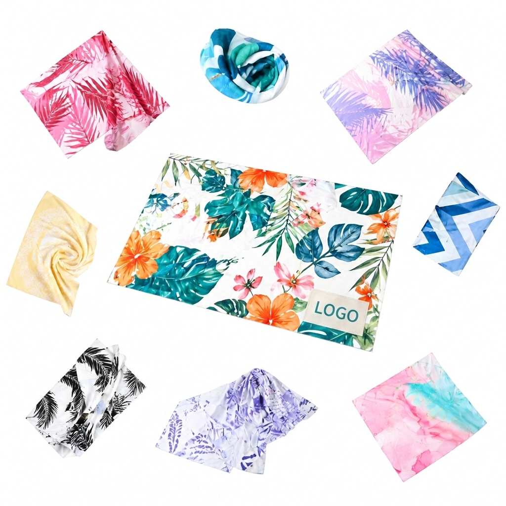 Sand-Resistant Microfiber Oversized Beach Towel and Picnic Blanket