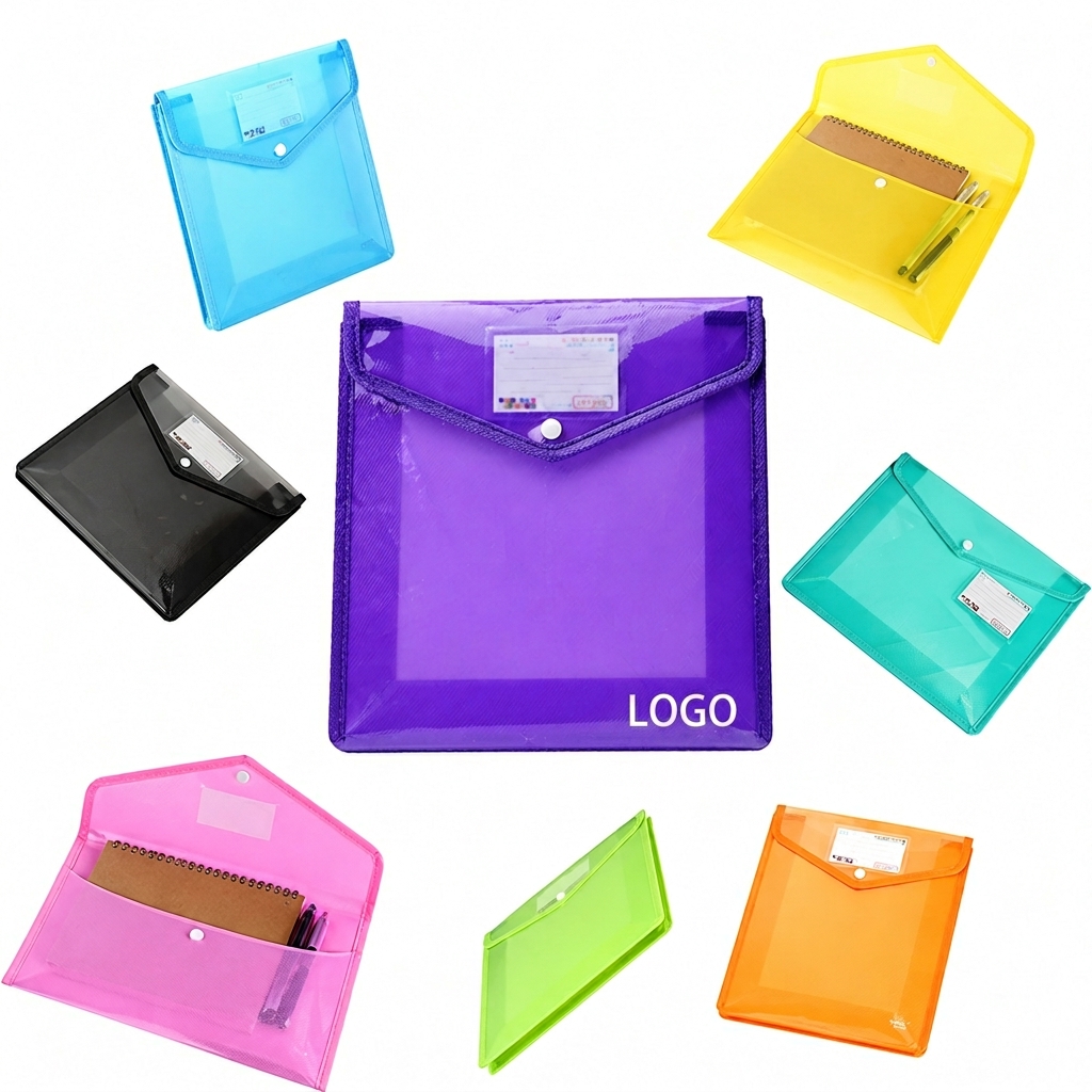 A4 Portrait Translucent Document Holder with Snap Closure