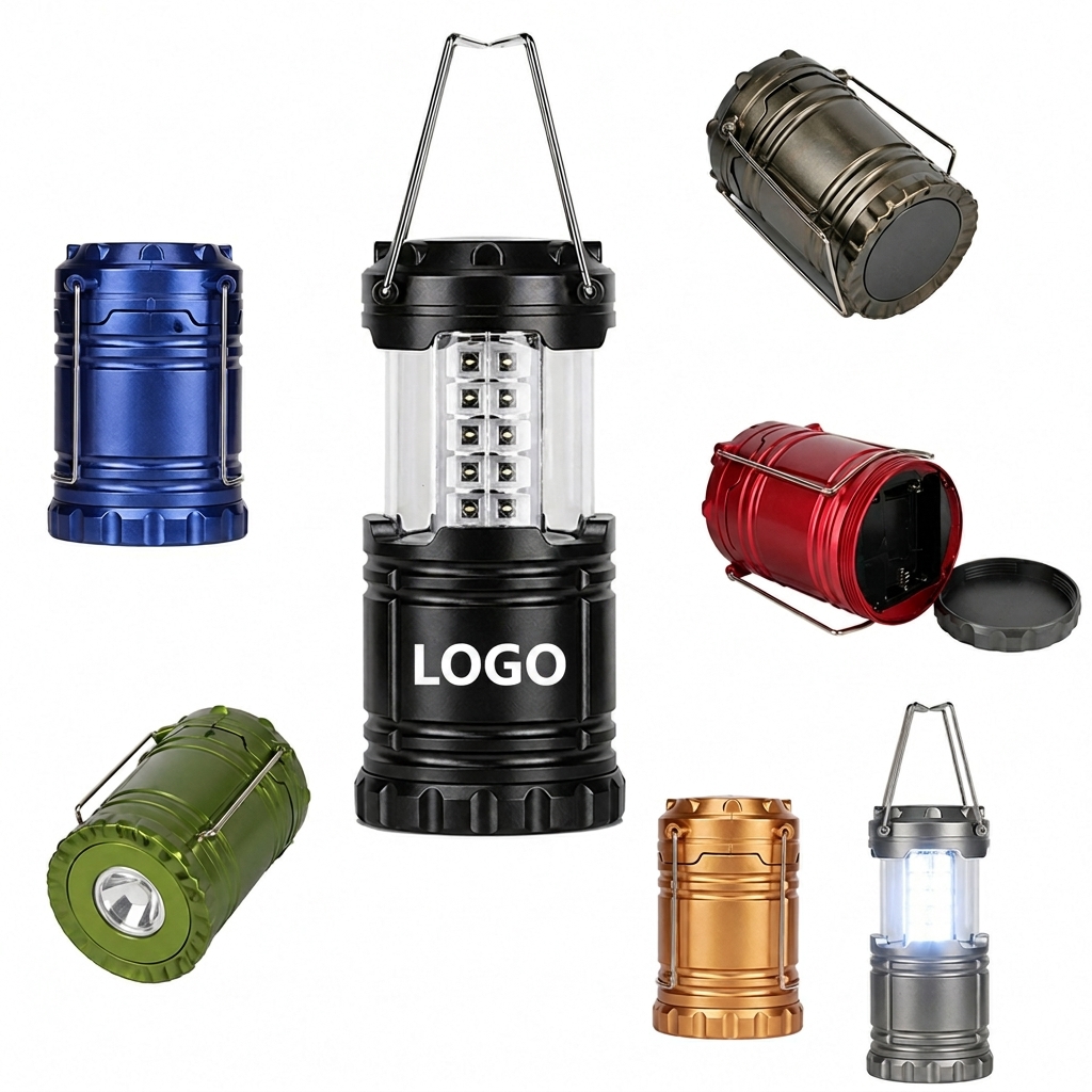 Collapsible 30 LED Outdoor Lantern with Metal Folding Handles