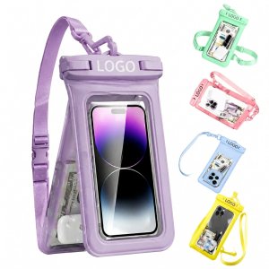 Dual-Pocket Waterproof Tech Pouch with Adjustable Lanyard
