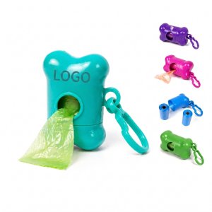 Bone-Shaped Portable Pet Waste Bag Holder with Integrated Clip