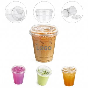 Clear 20 oz. Disposable Beverage Cup with Secure Dome Lid