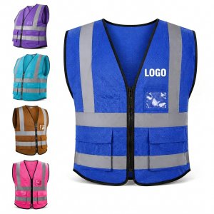 High-Visibility Multi-Pocket Safety Vest with Integrated ID Holder