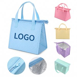 Portable Thermal Insulated Lunch Tote with Reinforced Handles