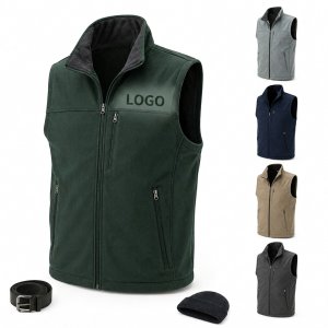 Thermal Sleeveless Full-Zip Polar Fleece Layering Vest
