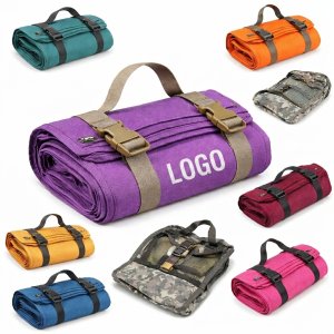 Heavy-Duty Roll-Up Outdoor Ground Mat with Integrated Handle