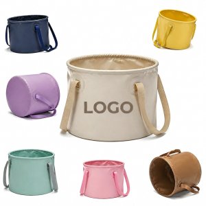 Foldable Waterproof Utility Pail with Carry Handles